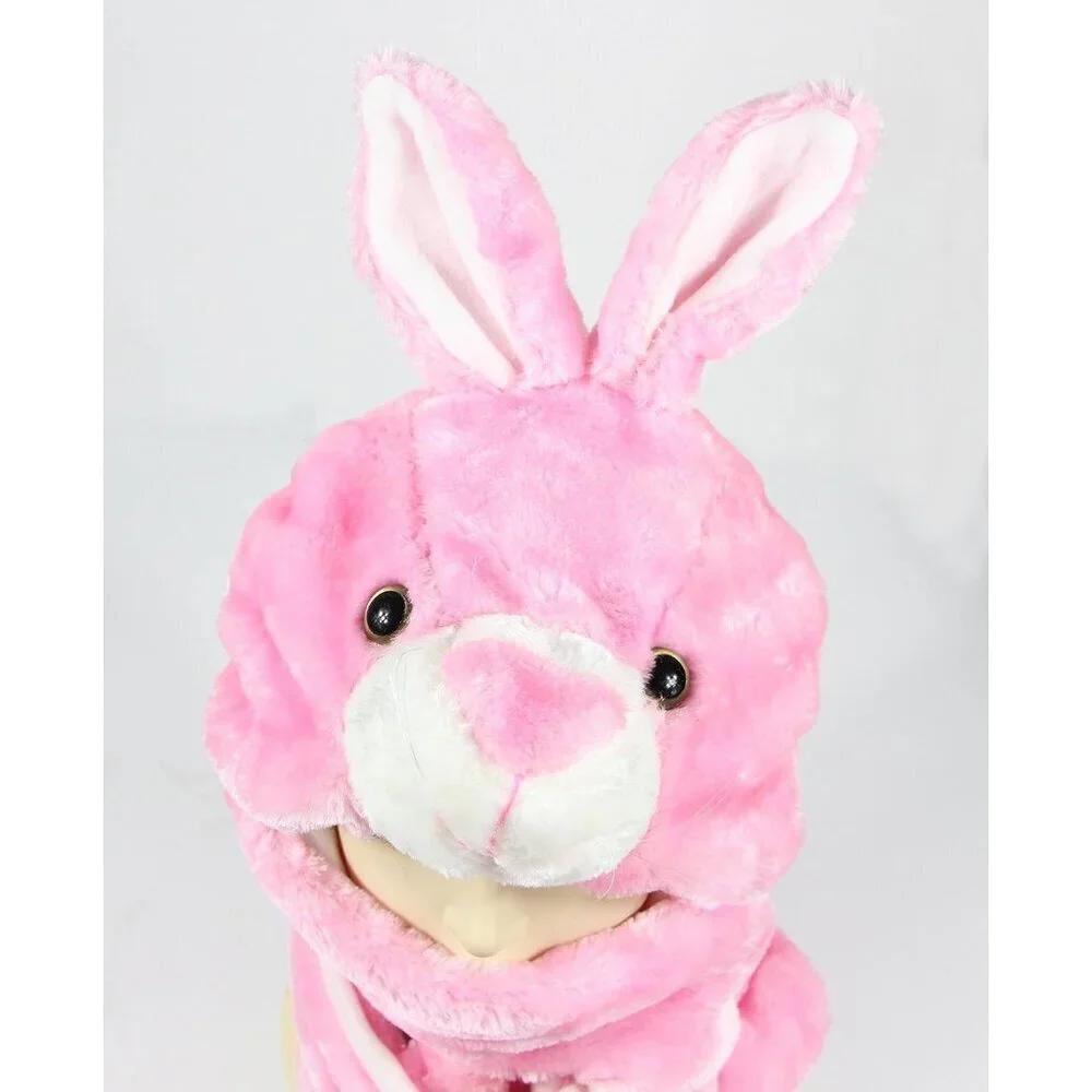 Kids Pink Bunny Animal Hat e Fits All Adults /Soft Warm Beanie Hat Imported